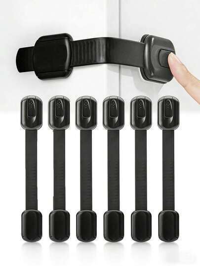 Khóa tủ trẻ em - Khóa ngăn kéo trẻ em dán điều chỉnh được - Khóa an toàn cho trẻ em dùng cho tủ, ngăn kéo và tủ lạnh - Không cần khoan