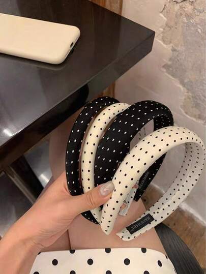 2026 New Black & White Wide-Brimmed Headband, Thin Hair Band Headpiece For Women