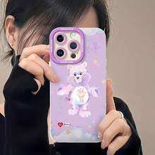 Tema de ensueño: batido de Ositos Cariñositos Morados.funda de teléfono Fundas compatibles con ,Apple,VIVO,OPPO,,, y Honor.Fabricadas en silicona TPU,ofrecen protección contra golpes y caídas. - Blanco - Ver 6