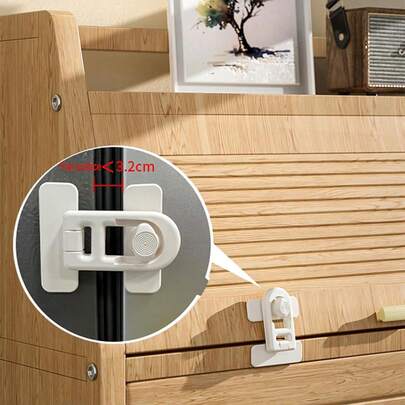 1 Khóa cửa tủ lạnh/tủ đông dễ lắp đặt, khóa chống thú cưng cho cửa mở 90° và 180°, không cần dụng cụ hay khoan, thích hợp cho tủ lạnh, thiết bị gia dụng, tủ bếp, ngăn kéo.