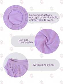 The 3estie 3eastie 2pcs Polyester Solid Color Vest, Colorful Design Anti-Flea, Reduce Shedding, Insulation & Breathable For Indoor/Outdoor Cats & Dogs - Multicolor - View 3