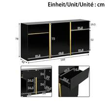 Buffets & Sideboards - Black + MDF + Particle Board - View 5