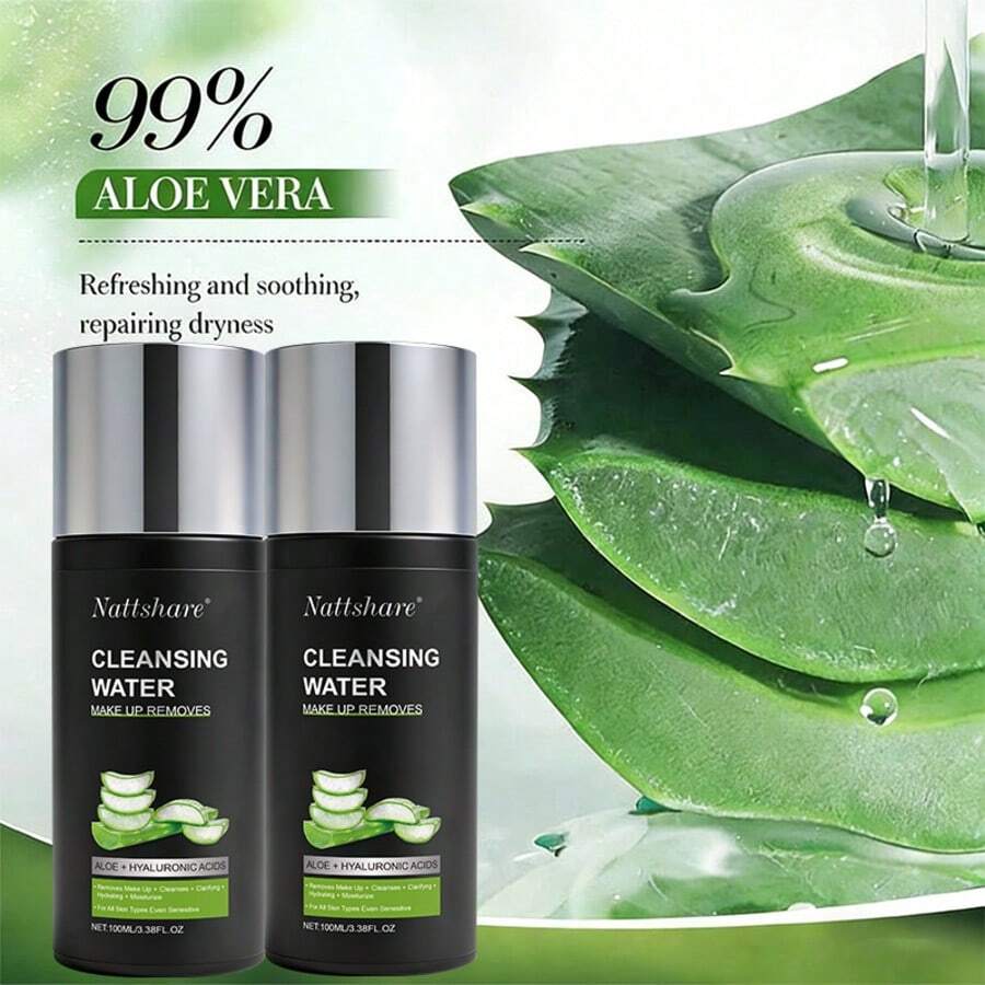 Nattshare 芦荟洁面保湿水，蕴含芦荟提取物和透明质酸，长效保湿，深层清洁滋润，适合所有肤质。 - 正裝 - 查看 1