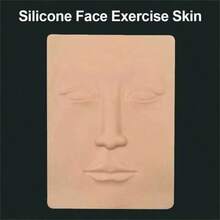 1/3/5pcs Silicone Lip & Face Tattoo Practice Skin, Suitable For Tattoo Beginners And Artists, Makeup Skin, Temporary Tattoo, Tattoo Tools - Khaki - View 9