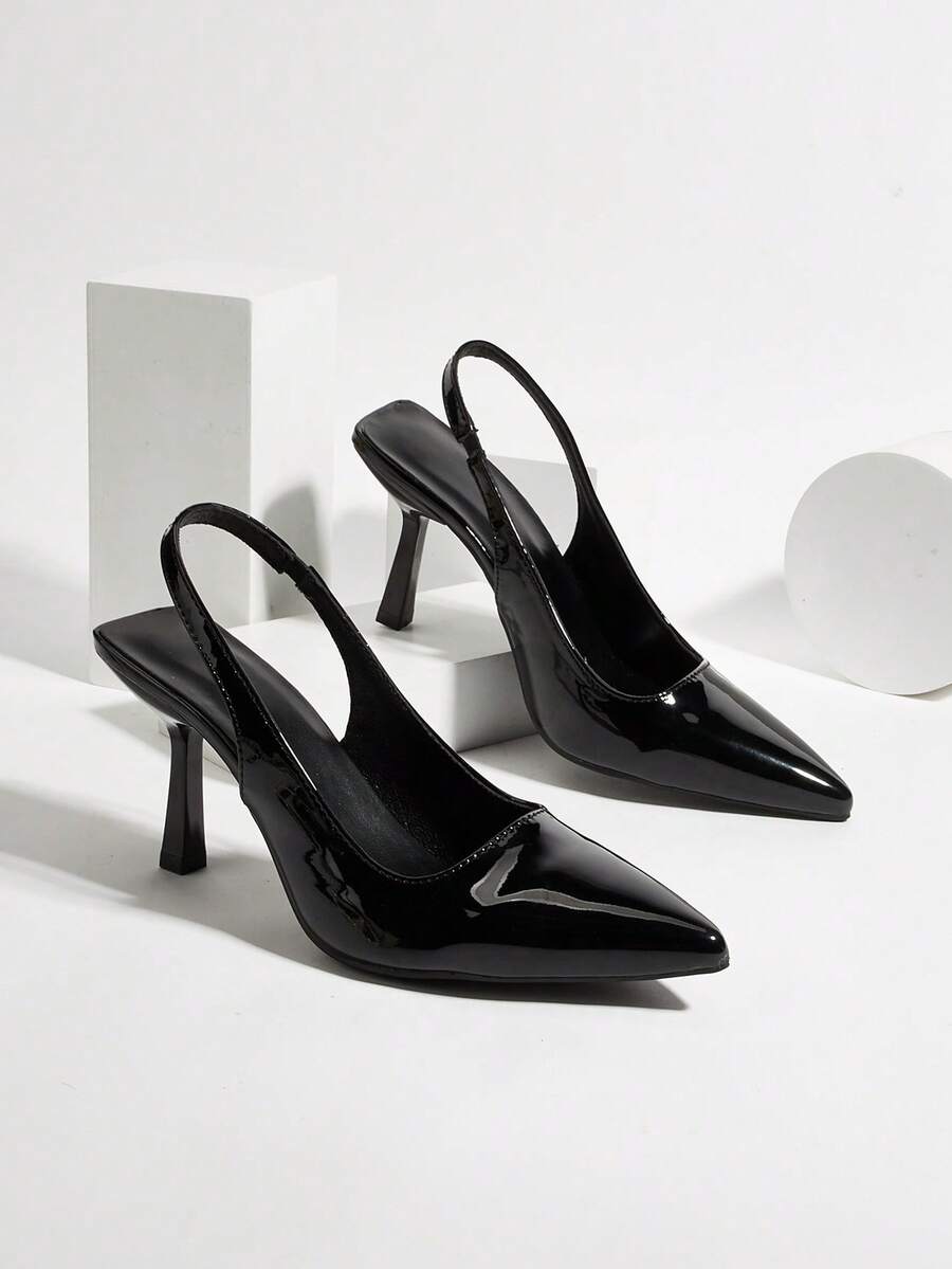Giày sandal đế thấp mũi nhọn cho nữ - màu đen - Xem 1