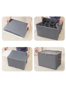 12-Compartment Large Capacity Shoe Box With Visible Lid , Dust-Proof Storage Box For Shoes, Clothes And Accessories, Solid Color Home Storage Box - View 7