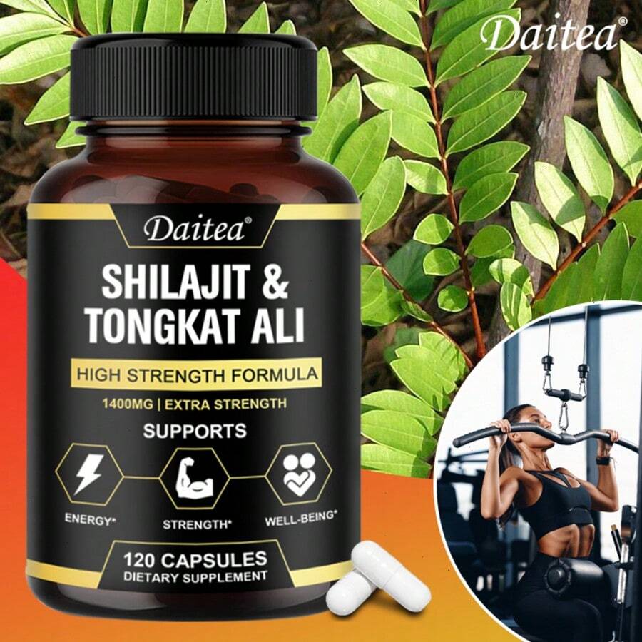 120 Capsules Of Shilajit - Tongkat Ali, 1400 Mg Per Serving - Supports Everyday Energy & Stamin & Immune Support - 1瓶 - 查看 1