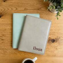 Personalized Passport Holder With Custom Name | Engraved Leather Travel Wallet – Perfect Travel Gift - one-size - View 2