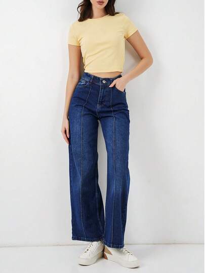 Women's Casual Washed Loose Fit Jeans