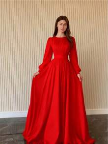 2026 Spring Fashion Court Style French White Double Layer Chiffon Large Hem Princess Fairy Dress Long Dress Gown - 黑色 - 查看 4