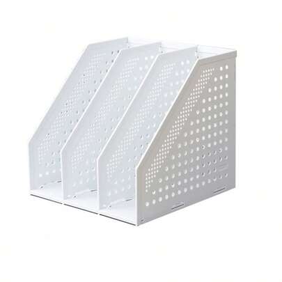 1 قطعة حامل كتب قابل للطي ب- 3/4 قسم، رف كتب قابل للتعديل للطلاب، صندوق ملفات مكتبي قابل للطي، منظم صندوق تخزين