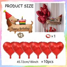 Dog Shaped Balloon Stand, Foil Dog Balloon Set, Dog Themed Party Decorations Suitable For Birthday Party, Christening And Pet Party Decorations - Dachshund Set - View 16
