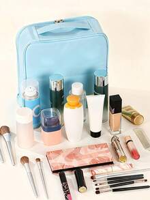 Túi đựng mỹ phẩm dạng đứng dung tích lớn, khóa từ tính, túi xách/vali treo tiện dụng, thiết kế nhiều ngăn có khóa kéo, chống thấm nước. - Nhiều màu - Xem 5