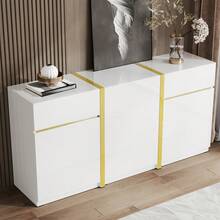 Armadi di Archiviazione - Bianco + MDF + pannello truciolare - Visualizzare 7