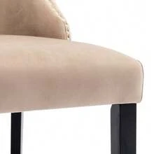 Dining Chairs - Beige + Velvet (Set, 6 St) - View 6