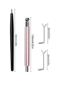 4 piezas Juego de imanes de ojo de gato negro con cuentas, bolígrafo magnético y herramienta de arte de uñas con imán en forma de corazón para salón, hogar, DIY manicura y diseño de uñas creativo - Multicolor - Ver 4