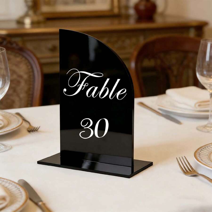 OUTANA Acrylic Detachable Table Number Plate, Minimalist Design, Suitable For Business Hotels, Birthday Parties, Restaurants, Meetings, Weddings, Exhibitions, Table Identification - BJ3063 - View 1