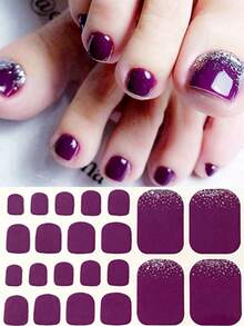 Pegatinas para arte de uñas de los pies, diseños de corazones y patrones geométricos de dibujos animados, purpurina multicolor, diseño mixto versátil, fácil aplicación con raspador - Multicolor - Ver 56