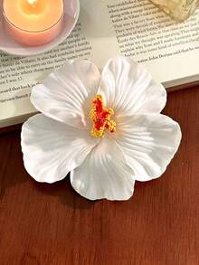3件套夏威夷花朵发夹，女士人造热带芙蓉花发夹，适合海滩度假派对波西米亚风，时尚、优雅、简约，纯色，适合日常、休闲、派对、工作、度假、盘发、马尾辫、洗脸、化妆、服装配饰 - 彩色 - 查看 10