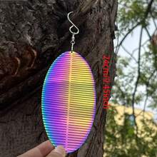 1 chiếc cối xay gió xoắn ốc 3D bằng kim loại - Đồ trang trí treo ngoài trời bền chắc cho vườn, hiên nhà và sân, không cần pin, thích hợp cho Giáng sinh và Halloween. - Xương cá - Xem 4