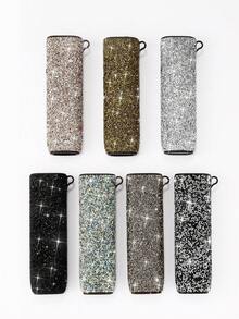 BLBLBL 1SET Multi-Color Hanging Hole Keyring Anti-Drop Shiny Luxury 360° Asymmetrical Arranged A-Grade Rhinestone Electronic Cigarette Protective Case FOR IQOS ILUMA I ONE & ILUMA ONE+ Replacement Shell, Suitable For Daily Use - IILUMA I ONE - View 4