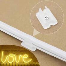 Waterproof LED Strip Light Mounting Clips - Transparent, Suitable For 5mm-6mm LED Strip Lights, Includes Screws - Transparent - View 2
