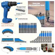 12pcs Anti-Slip Cross Slot Screwdriver Bit Set, 1/4" Hex Shank 1"/25mm Length With Magnetic Tips, Suitable For Electric Screwdriver, Drill Impact Driver Tools (PH1, PH2, PH3, PZ1, PZ2, PZ3) - Screwdriver Bits - View 1