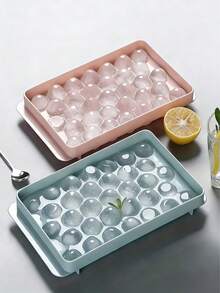 Ice Ball Mold, Fridge Freeze Tray With Lid, DIY Round Ice Balls, Plastic Maker - Multicolor - View 2