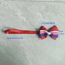 Bộ 2 chiếc nơ đeo cổ cho thú cưng họa tiết ngôi sao và sọc yêu nước. - Nhiều màu - Xem 2