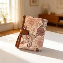 1 pieza Almohadilla plegable y portátil con diseño floral para cambiar pañales de bebé, esterilla impermeable y reutilizable para uso en exteriores y en el hogar - flor rosa - Ver 6