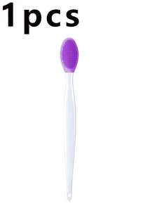 3pcs/5pcs/10pcs Random Color Silicone Double-Sided Lip Exfoliating Brush, Unisex Mini Soft Lip Cleansing Brush, Can Whiten And Smooth Lips - Solid Color - View 16