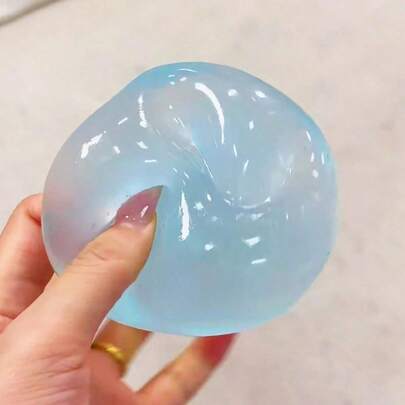 1/2pcs Slow Rebound Blue Coconut Oil Handmade Squeeze Ball With Gift Bag, 6cm Round Malt Stress Relief Squeeze Toy, Suitable For Holiday Gifts, Cute Gifts, Birthday Gifts, Easter Gifts, Halloween Gifts, Christmas Gifts, Party Favors