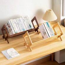 Minimalist Charm Bamboo Desktop Bookshelf - Assembled Storage Rack, Perfect For Home Office Decor, Sturdy Natural Material, Ideal For Storing Books And Supplies, Practical Shelving - Multicolor - View 6