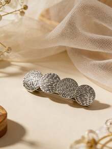 2025 New Arrival Metal Niche Design Spring Clip Hair Clip, High-End Hair Slides Side Clip Bangs Hair Clip For Women - Silver - View 2