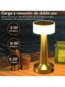 Lámpara De Mesa Para Restaurante Ambiente Ambiente Led - Dorado - Ver 8