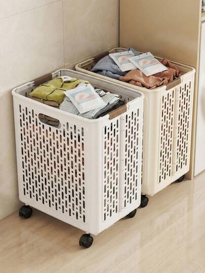 Giỏ đựng quần áo gấp gọn với thiết kế linh hoạt, bánh xe và tay cầm tiện dụng, cấu trúc lưới thoáng khí, phù hợp cho gia đình, ký túc xá sinh viên, căn hộ, dễ dàng cất giữ quần áo và vải vóc, thiết kế gấp gọn giúp tiết kiệm không gian sống quý giá.