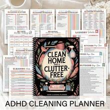 Sổ tay lập kế hoạch dọn dẹp nhà cửa dành cho người ADHD, 60 trang, nhật ký quản lý nhà cửa gọn gàng, sổ theo dõi công việc dọn dẹp nhẹ nhàng cho người ADHD, món quà lý tưởng cho người lớn mắc ADHD, người thích sắp xếp nhà cửa và những người cần lịch trình dọn dẹp đơn giản. - A - Xem 5
