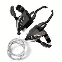 Núm chuyển số xe đạp leo núi 7 tốc độ/8 tốc độ/3 tốc độ, cửa sổ hiển thị số trong suốt, chuyển số nhanh, phù hợp với nhiều loại xe đạp leo núi, phụ kiện xe đạp, núm chuyển số xe đạp. - Nhiều màu - Xem 16