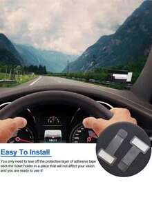 10/20 szt. przezroczystych klipsów samochodowych, wytrzymały uchwyt na pozwolenie parkingowe i dokumenty z łatwym dostępem, odpowiedni do samochodów osobowych, ciężarowych i kamperów, minimalistyczny organizer dla podróżujących kamperem - A - Zobacz 4