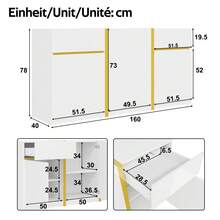 Armadi di Archiviazione - Bianco + MDF + pannello truciolare - Visualizzare 5