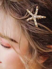 Women's Sweet And Elegant Star Pearl Fully Studded Hair Clip, Lightweight And Portable Anti-Slip Durable, Suitable For Daily Or Beach Date Fashion Accessory, Perfect Gift For Friends And Family On Vacation,Summer,Holiday,Travel, Head Accessories - Multicolor - View 16