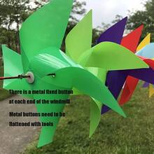 100pcs 4-Blade Pinwheel Garland - Colorful Plastic Pinwheels With 1181.1inch String, Perfect For Wedding, Birthday, Party, And Garden Decorations | Vibrant Pinwheel Design | Plastic Pinwheels For Outdoor Decor - Multicolor - View 5