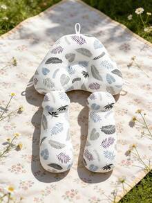 新款婴儿枕，柔软婴儿枕，防扁头枕，双面四季通用婴儿安抚枕，毛绒树叶羽毛设计，新生儿礼物，升级版男女通用婴儿枕 - C款 - 查看 9