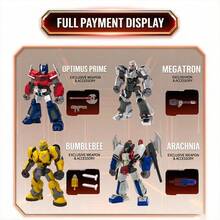 Hasbro 孩之宝变形金刚明星角色系列：4件套可动人偶套装——酷炫收藏模型：擎天柱/大黄蜂/红蜘蛛/威震天——全身可动，零件可互换 - 彩色 - 查看 3