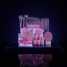 Set Profesional de 42 Piezas para Maquillaje con Estuche Washbag - Incluye Brochas Esponjas y Accesorios | Color Rosa - Rosa - Ver 4