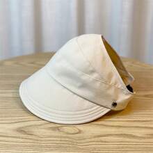 1pc Women's Summer Sun Hat With Ponytail Holder, Multifunctional, Slimming, Can Hang Mask, Open-Style Sun Hat,Beach,Travel - Multicolor - View 8