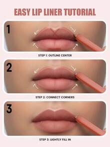 Regalo del Día de San Valentín - Set de Delineador de Labios y Brillo de Labios, No Pegajoso, Hidratante, Colores Vibrantes de Larga Duración, Textura Suave, Múltiples Estilos de Maquillaje de Labios - 02 - Ver 4