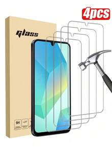 Android Phone Film Screen Protector 4pcs Tempered Glass Screen Protector For Galaxy A16, S20FE, A72, A71, A55, A54, A53, A35, A34, A33, A32, A36, A31, A17, A16, A15, A14, A13, A12, A51, A50S, A25, A24, A30S, A20S Smartphones Mother's Day Gift - Clear - View 44