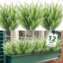 10 piezas de plantas artificiales de helecho de Boston, de alta calidad y resistentes a la oxidación, follaje falso realista, adecuado para decoración del hogar en cocina/habitación, decoración de pared, macetas colgantes interiores/exteriores, jardín de primavera/verano, decoración floral del hogar, Día de la Madre, decoración navideña - Multicolor - Ver 8