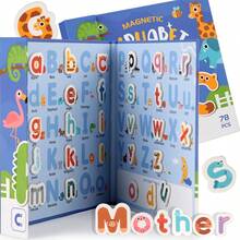 Children's Magnetic Letter Learning Book With Magnetic Stickers, English Early Education Toy, Parent-Child Interactive Educational Book - Multicolor - View 6